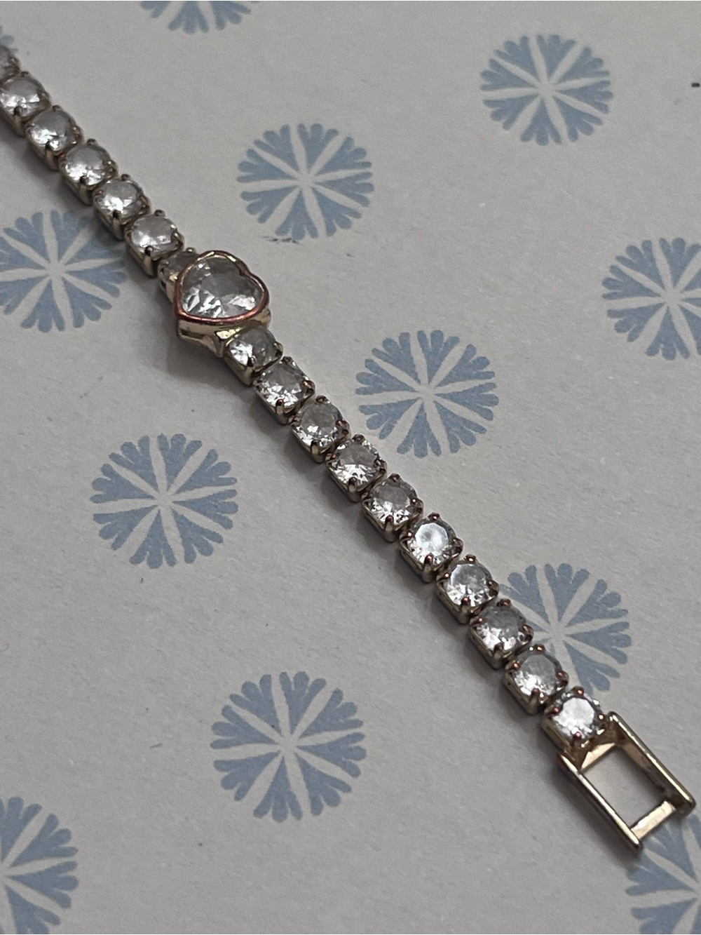 Crystal Heart Tennis Bracelet - costume jewelry
